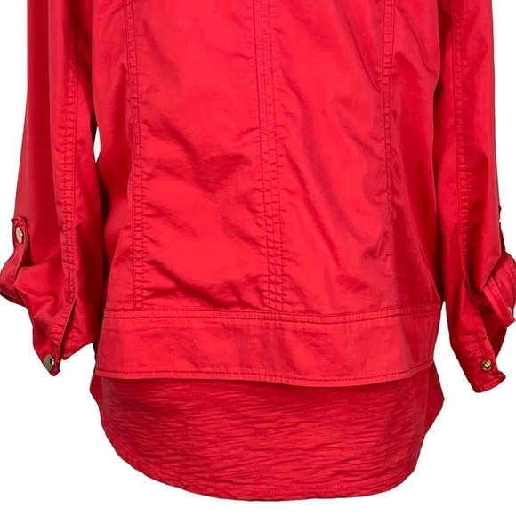 Chico's TWILL LUXE UTILITY JACKET WITH COORDINATING ULTIMATE TEE TANK TOP‎ - Picture 10 of 14